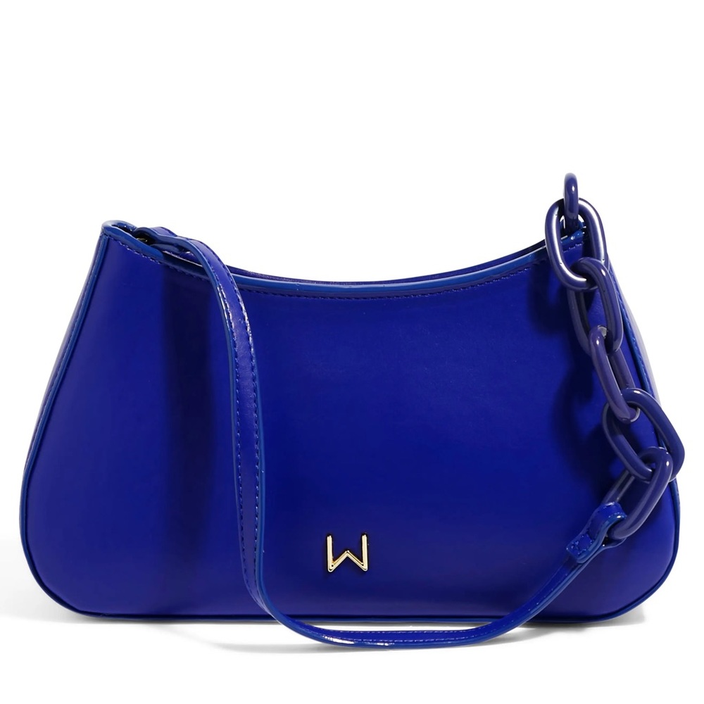 HOUSE OF WANT Newbie Vegan Leather Shoulder Bag in Cobalt Blue